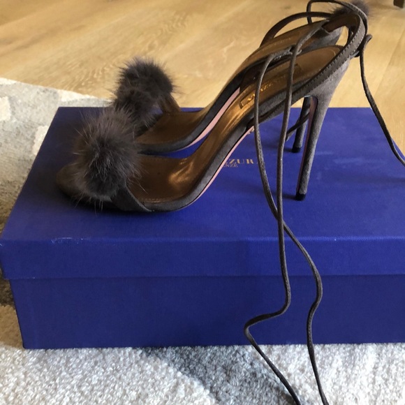 Aquazzura Fur Sandals - Picture 3 of 4